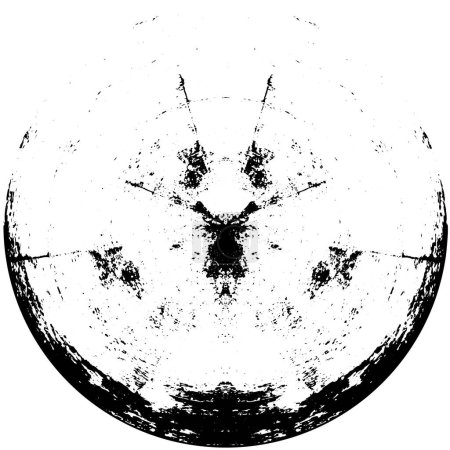 Ilustración de Ilustración vectorial de forma redonda abstracta negra sobre fondo blanco - Imagen libre de derechos