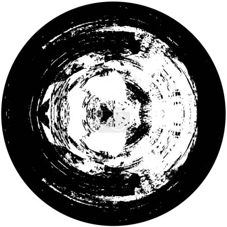 Ilustración de Negro forma redonda abstracta sobre fondo blanco - Imagen libre de derechos