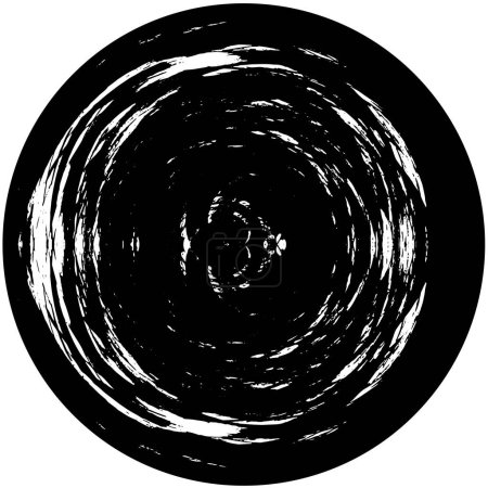 Ilustración de Fondo abstracto con forma redonda negra. - Imagen libre de derechos