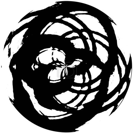 Ilustración de Forma de círculo negro sobre fondo blanco. Elemento de diseño gráfico. Ilustración vectorial - Imagen libre de derechos