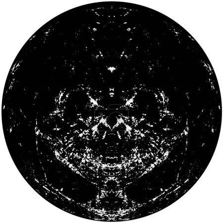 Ilustración de Forma redonda negra abstracta sobre fondo blanco. Elemento de diseño gráfico. Ilustración vectorial - Imagen libre de derechos