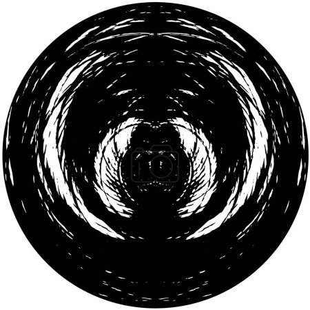 Ilustración de Ilustración vectorial. abstracto negro forma redonda sobre fondo blanco. - Imagen libre de derechos