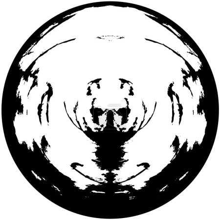Ilustración de Textura de forma de grunge redonda, sello de círculo áspero - Imagen libre de derechos