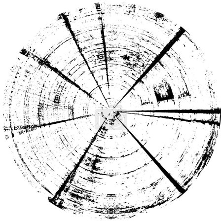 Ilustración de Fondo grunge círculo blanco y negro - Imagen libre de derechos
