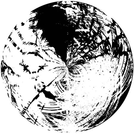 Ilustración de Fondo redondo abstracto blanco y negro - Imagen libre de derechos
