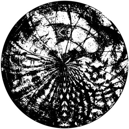 Ilustración de Fondo grunge geométrico redondo oscuro - Imagen libre de derechos