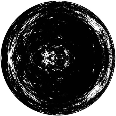 Illustration for Dark round geometric grunge background - Royalty Free Image