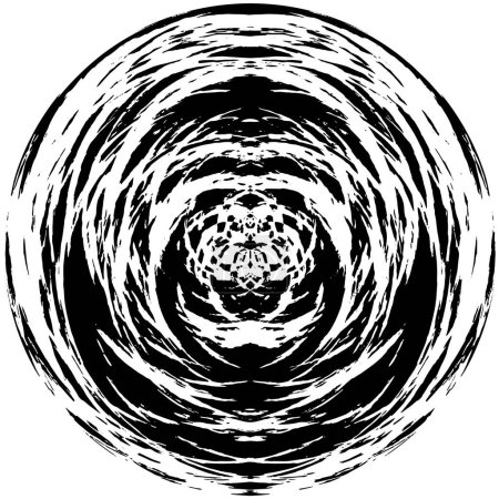 Ilustración de Elemento superpuesto grunge redondo blanco y negro. fondo abstracto. - Imagen libre de derechos