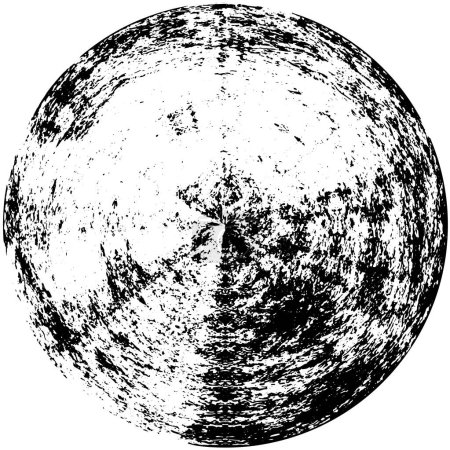 Ilustración de Black and white round grunge texture - Imagen libre de derechos