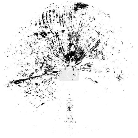 Ilustración de Fondo de textura de grunge redondo blanco y negro - Imagen libre de derechos