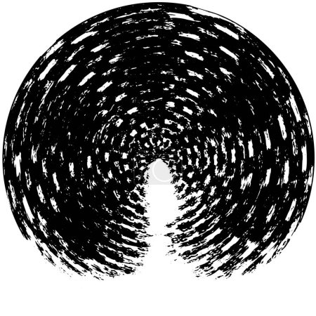 Ilustración de Abstracto negro forma redonda sobre fondo blanco. ilustración vectorial - Imagen libre de derechos
