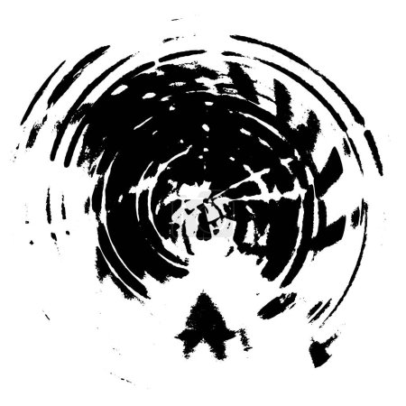 Téléchargez les illustrations : Abstraite forme ronde noire sur fond blanc. illustration vectorielle - en licence libre de droit