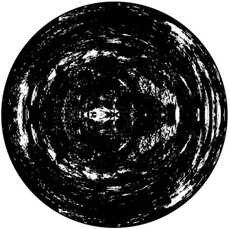 Ilustración de Patrón redondo geométrico grunge oscuro - Imagen libre de derechos