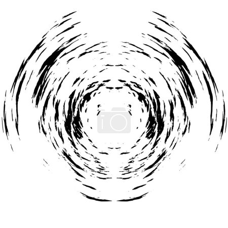 Illustration for Black - white round grunge overlay element. - Royalty Free Image