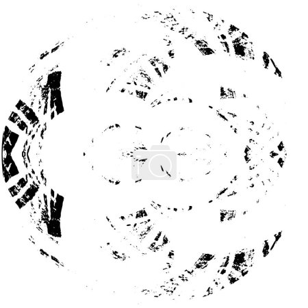 Ilustración de Sello círculo, grunge vintage fondo, vector abstracto ilustración - Imagen libre de derechos