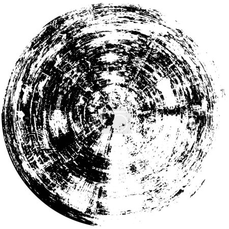 Illustration for Round brush stroke circle. black and white brush paint. - Royalty Free Image