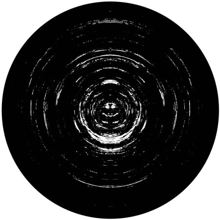 Ilustración de Negro y blanco monocromo viejo grunge vintage envejecido fondo, textura antigua abstracta con patrón retro - Imagen libre de derechos