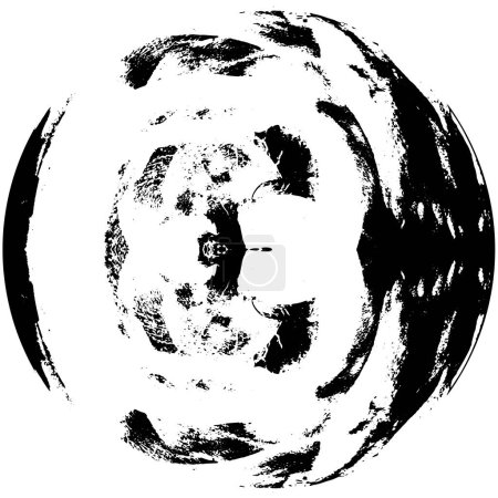 Ilustración de Negro y blanco monocromo viejo grunge vintage envejecido fondo, textura antigua abstracta con patrón retro - Imagen libre de derechos