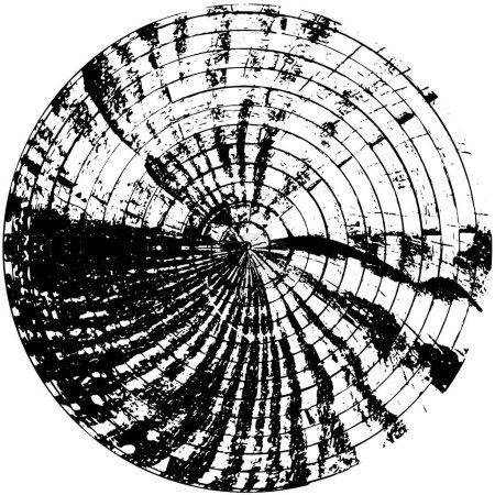 Illustration for Black - white round grunge overlay element. - Royalty Free Image