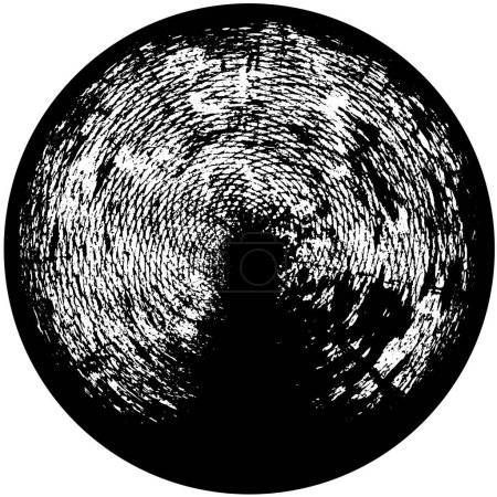 Illustration for Shabby dark round texture grunge background - Royalty Free Image