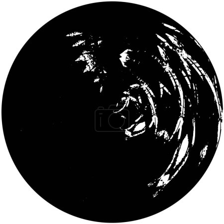 Ilustración de Negro y blanco monocromo viejo grunge fondo - Imagen libre de derechos
