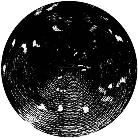 Illustration for Grunge round black textured background - Royalty Free Image