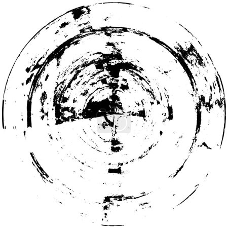 Illustration for Grunge round black textured background - Royalty Free Image