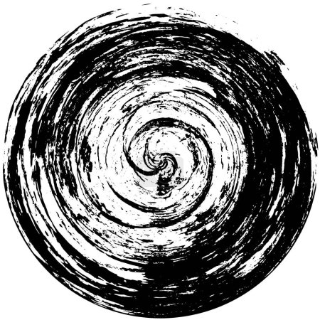 Ilustración de Textura de forma de grunge redonda, sello de círculo áspero - Imagen libre de derechos