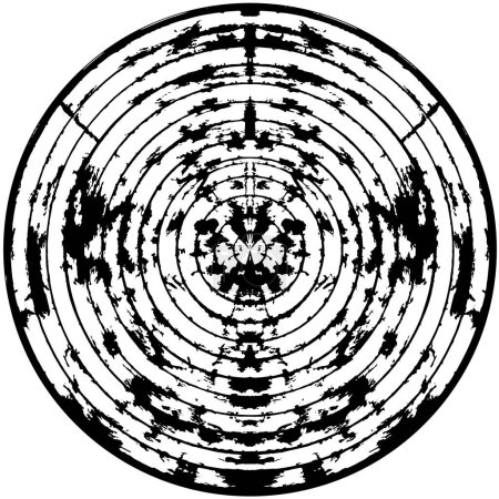 Ilustración de Negro círculo textura grunge fondo - Imagen libre de derechos