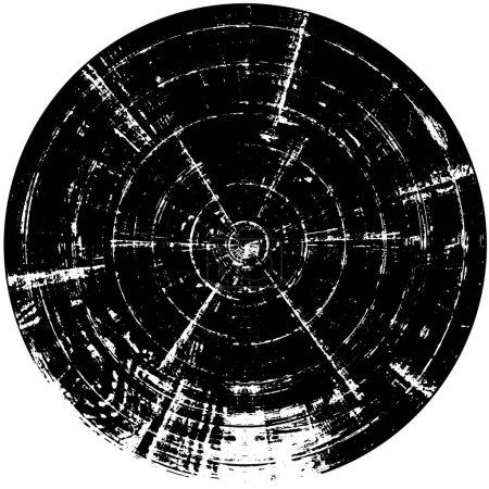 Ilustración de Negro círculo textura grunge fondo - Imagen libre de derechos