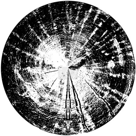Illustration for Black circle texture grunge background - Royalty Free Image