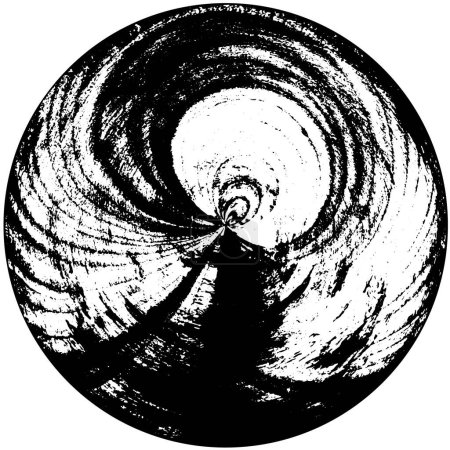 Ilustración de Patrón geométrico abstracto en blanco y negro con círculo - Imagen libre de derechos