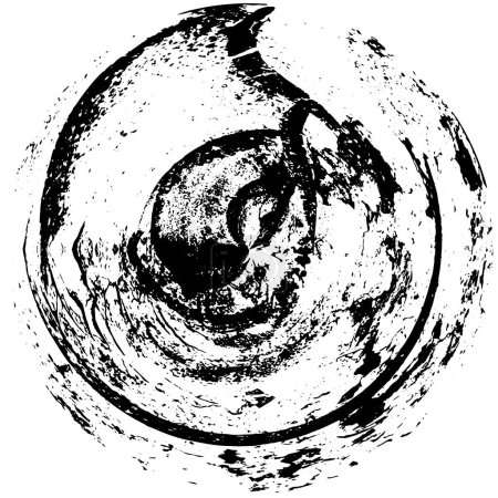 Téléchargez les illustrations : Motif géométrique abstrait noir et blanc avec cercle - en licence libre de droit