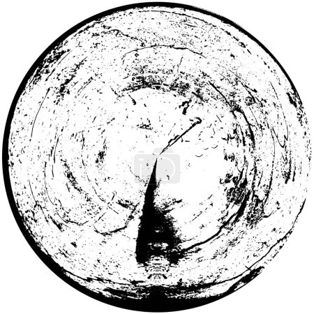 Ilustración de Grunge Round Element. Pintura abstracta del círculo para el diseño gráfico creativo. Fondo de textura de angustia. Fondo en la forma de un anillo con elementos geométricos de un caleidoscopio. - Imagen libre de derechos