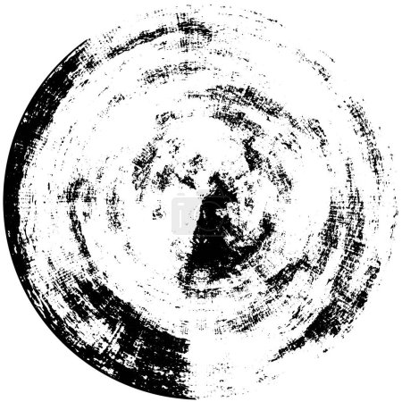 Ilustración de Textura o círculo con grietas en blanco y negro - Imagen libre de derechos