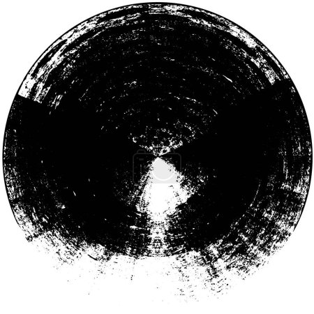 Illustration for Texture or circle with black and white cracks - Royalty Free Image