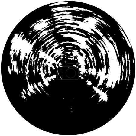 Ilustración de Textura grunge fondo redondo blanco y negro - Imagen libre de derechos