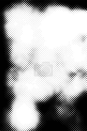 Ilustración de Fondo angustiado en textura oscura y blanca con puntos. ilustración vector abstracto. - Imagen libre de derechos