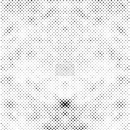 Illustration for Distressed background in dark and white texture with dots. abstract vector illustration. - Royalty Free Image