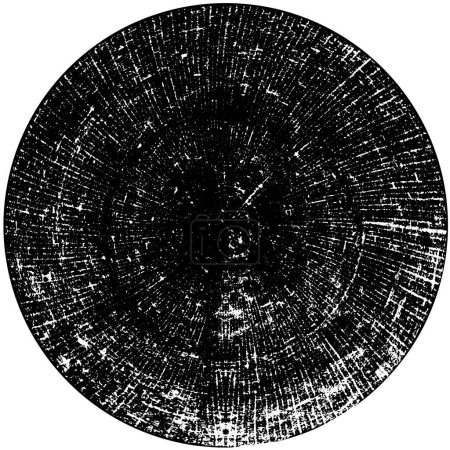 Illustration for Black and white round background grunge texture - Royalty Free Image