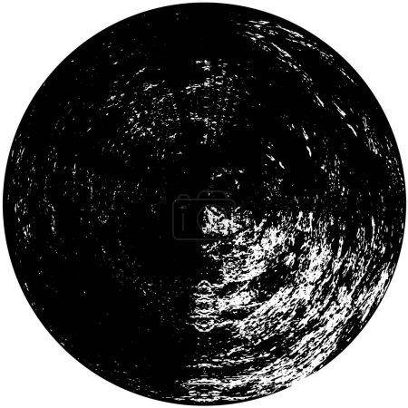 Ilustración de Textura grunge fondo redondo blanco y negro - Imagen libre de derechos