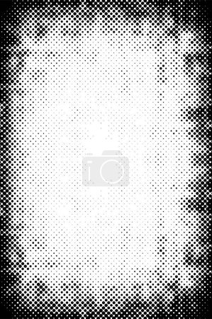 Ilustración de Fondo angustiado en textura oscura y blanca con puntos. ilustración vector abstracto. - Imagen libre de derechos