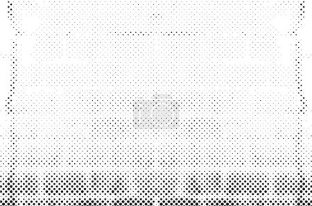 Illustration for Abstract black and white grunge background with dots, vector illustration - Royalty Free Image