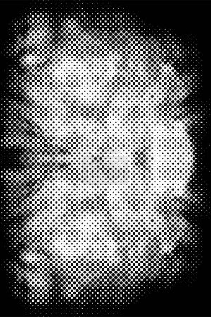 Illustration for Abstract grunge grid polka dot halftone background pattern. Spotted vector illustration. Dots pattern - Royalty Free Image