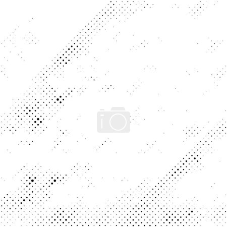 Ilustración de Patrón de medio tono blanco y negro. Fondo de impresión de tinta abstracta. Textura Grunge de puntos. Ilustración vectorial - Imagen libre de derechos