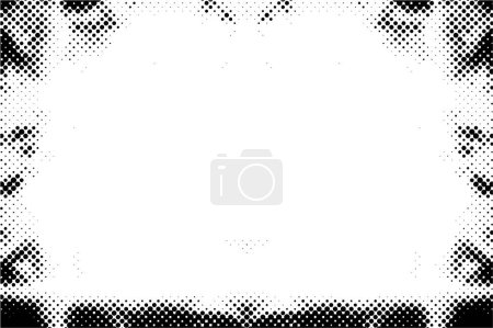 Téléchargez les illustrations : Abstrait noir et blanc grunge monochrome superposition texture. - en licence libre de droit