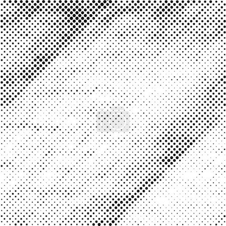 Illustration for Black and white halftone pattern. Abstract Ink Print Background. Dots Grunge Texture. Vector illustration - Royalty Free Image