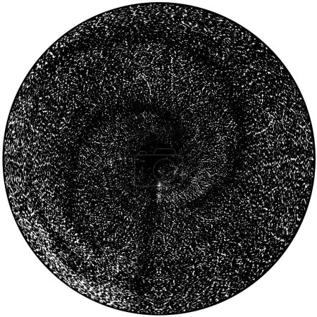 Illustration for Abstract round shape black and white textured background - Royalty Free Image