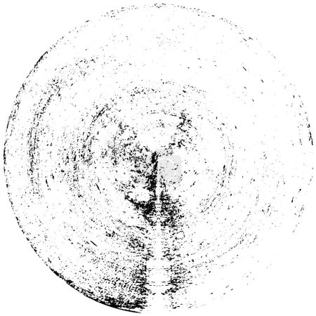 Ilustración de Forma redonda abstracta fondo texturizado blanco y negro - Imagen libre de derechos