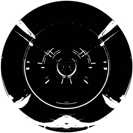 Illustration for Grunge vector background. Round shape - Royalty Free Image